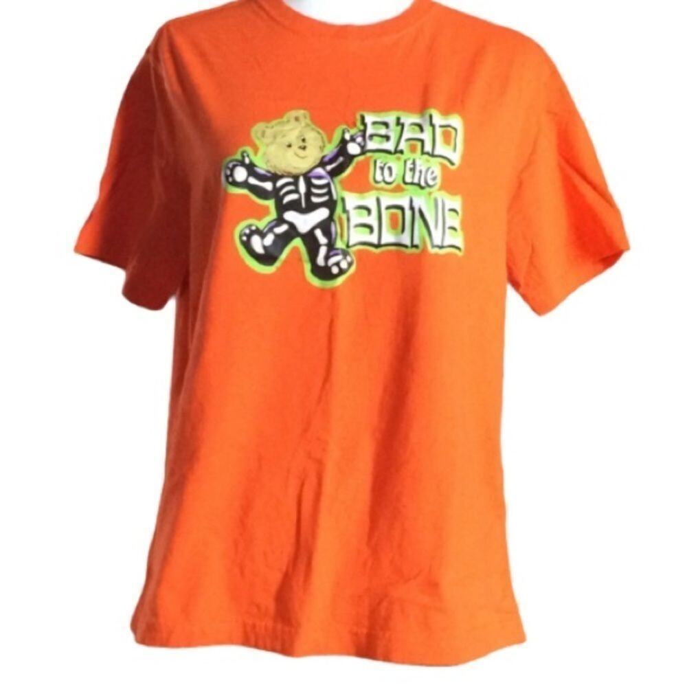Bad to the bone Halloween bear t-shirt